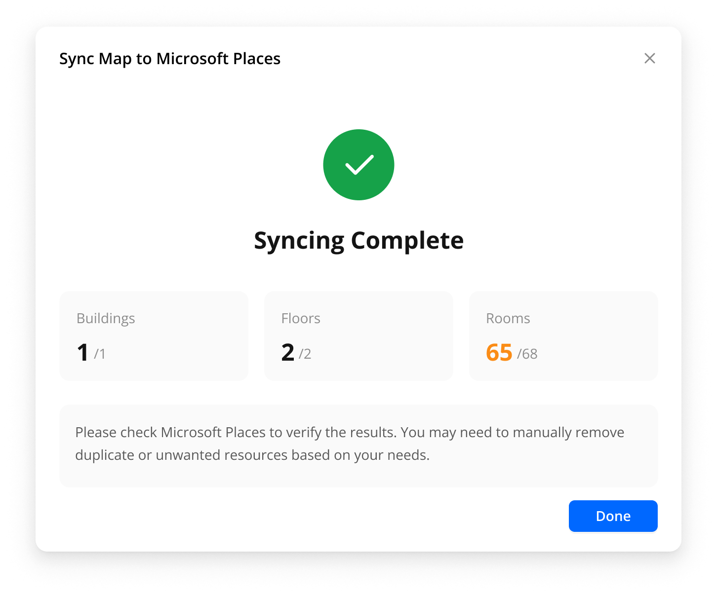Sync Map to Microsoft Places